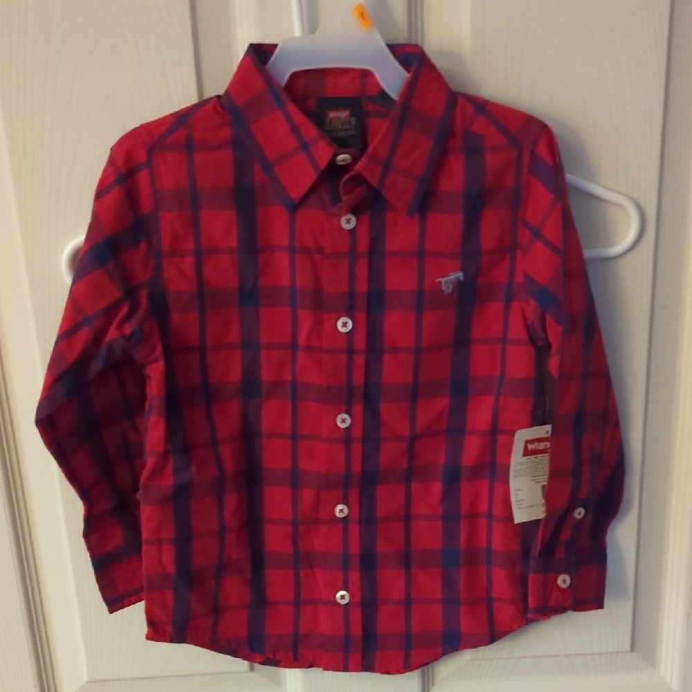 Kids Red Plaid Shirt